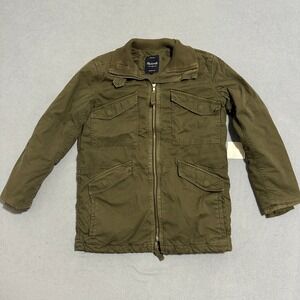 Madewell Utility Military Field Jacket Cotton Olive Green Womens Size XS